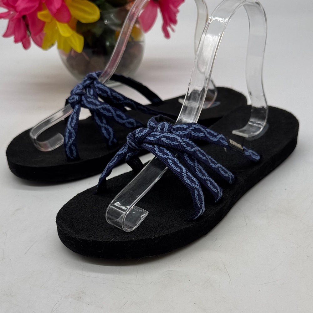 Teva Black and Blue Slip On Women's Sandals Size 8 KET9477A
